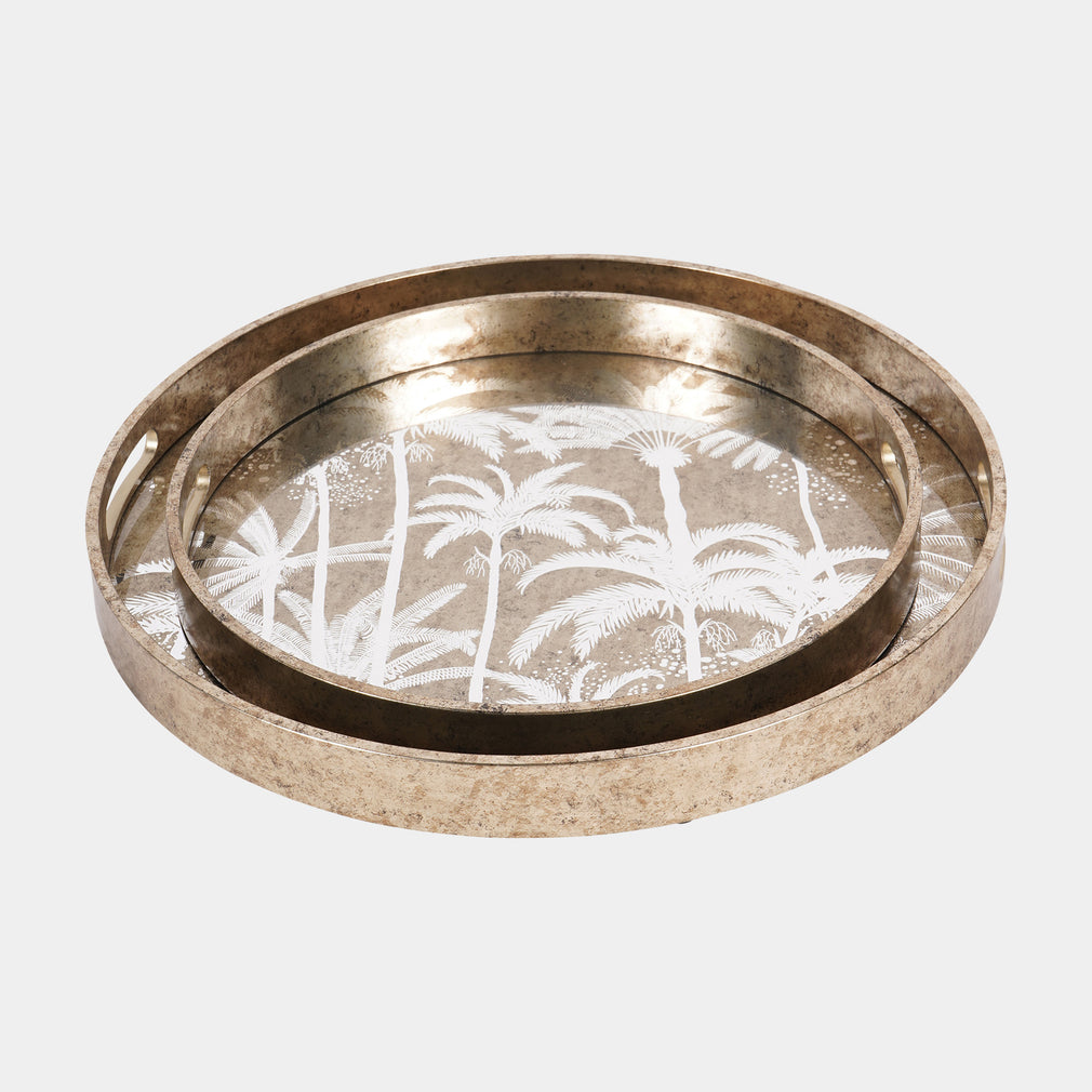 Palm Tree - Set of 2 Trays