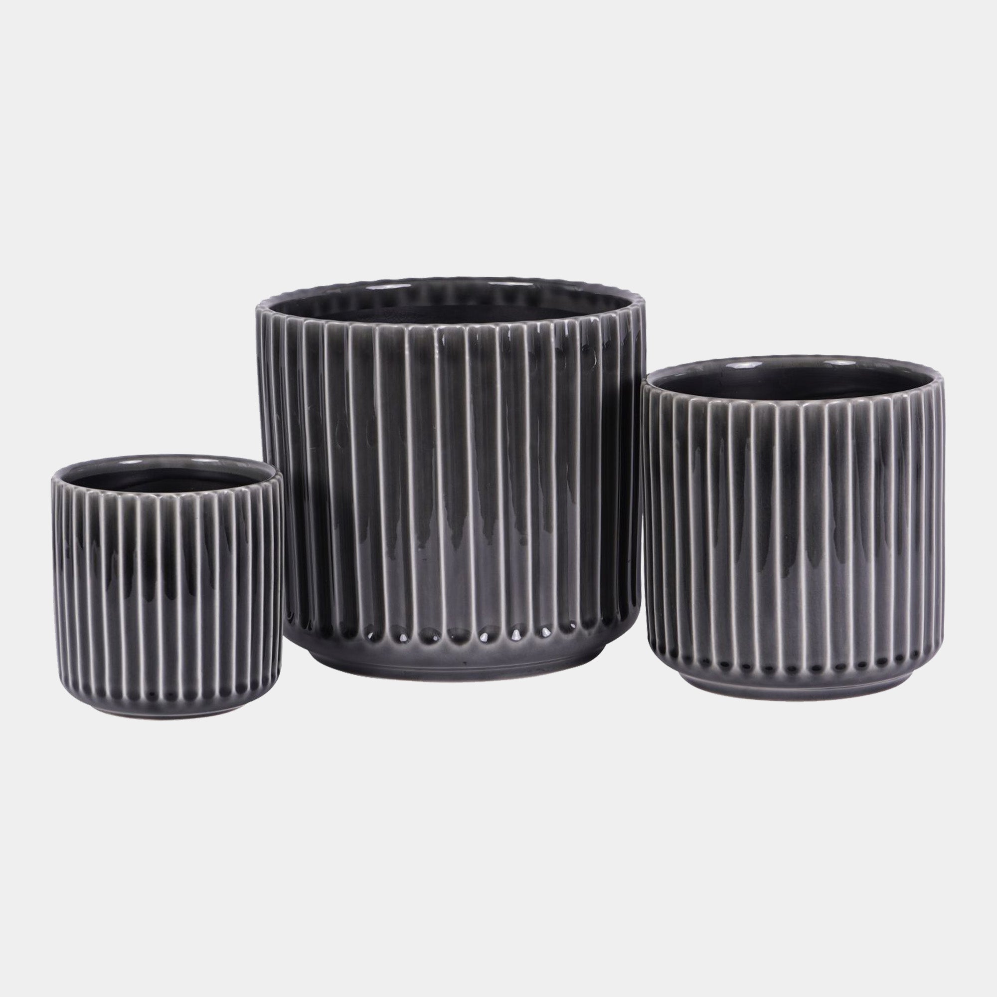 Medini - Reactive Glaze Ceramic Planter Set of 3