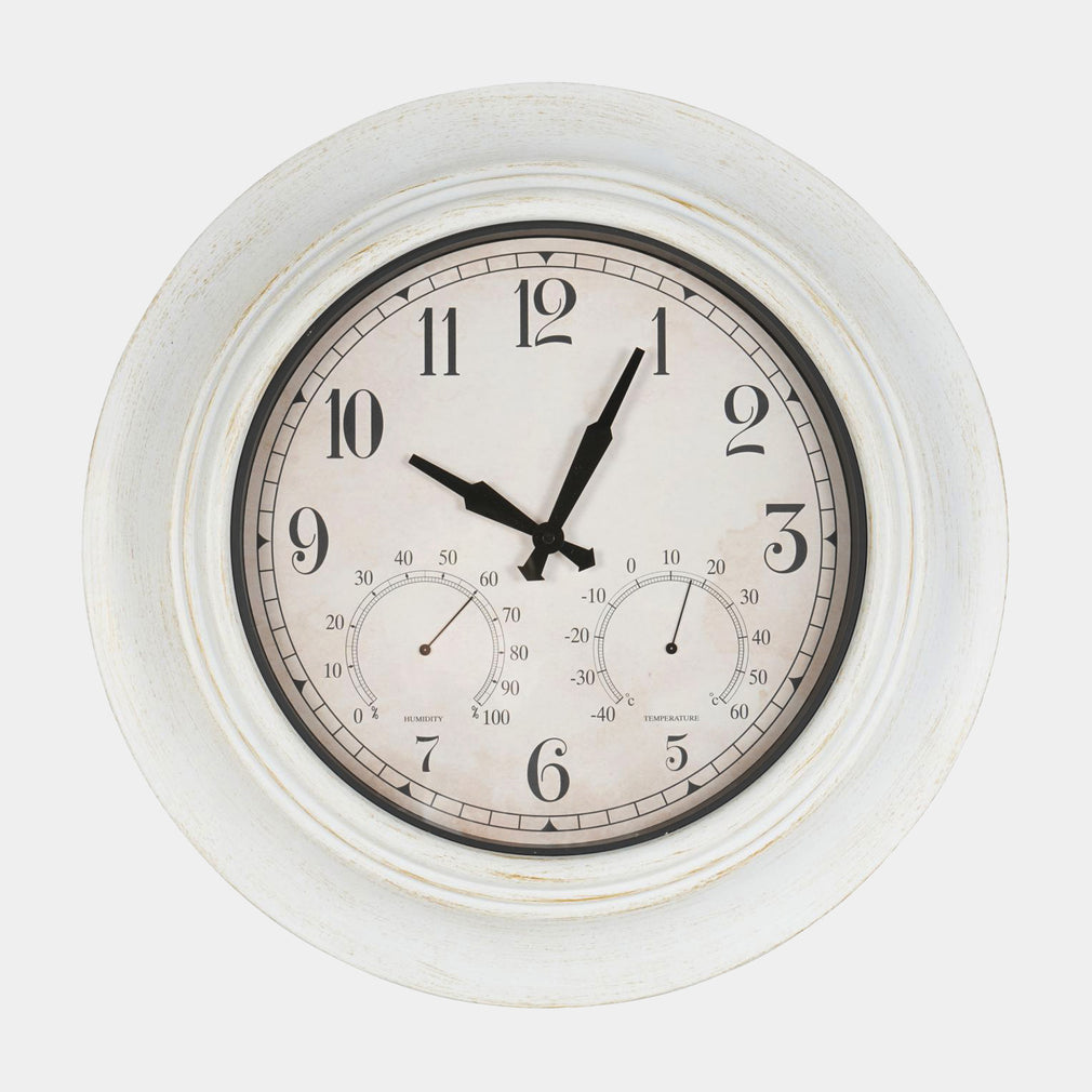 Nelson - Multi Dial White Clock