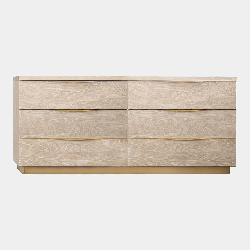 Alaska - 6 Drawer Double Dresser In Sand Birch Finish