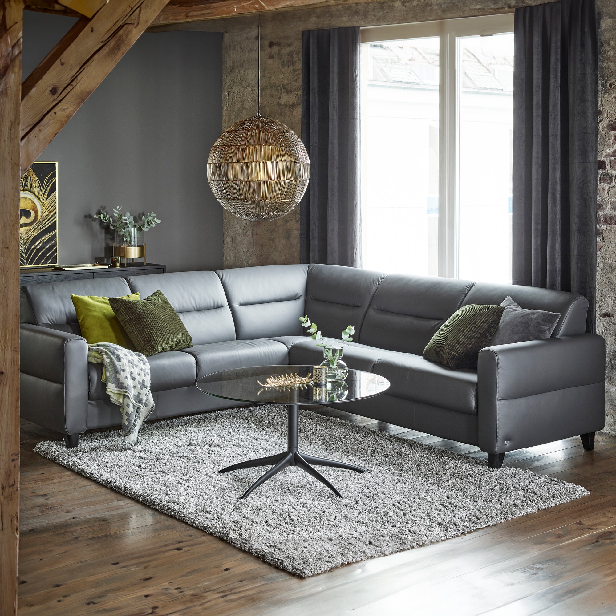 Stressless Fiona - Small Corner Group In Leather Batick