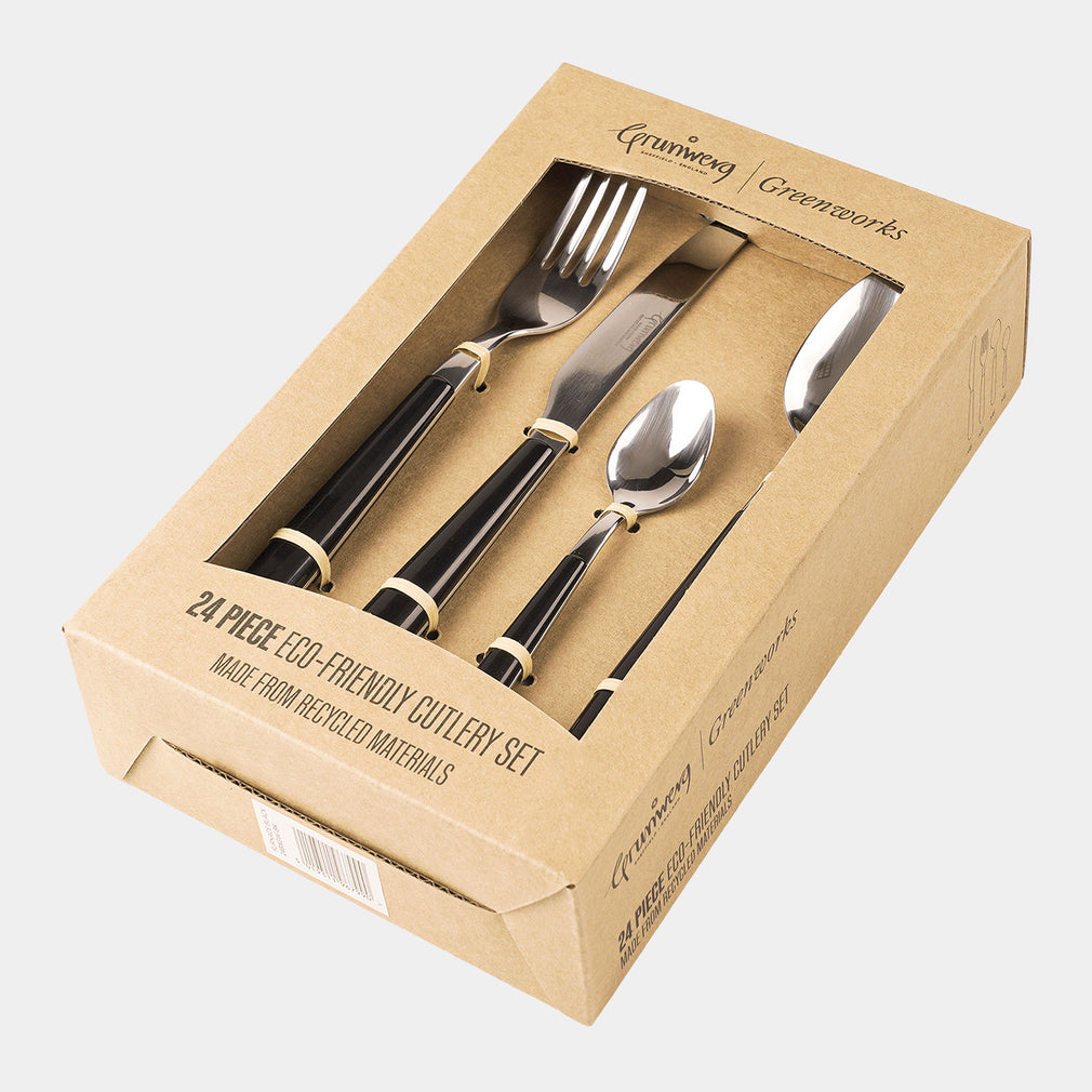 Eco - 24 Piece Furnace Black Cutlery Set