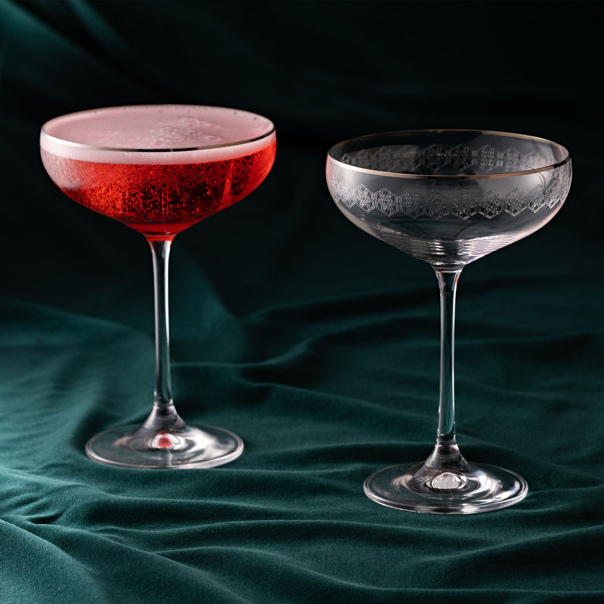 Dartington Gatsby - Set of 2 Cocktail Saucers