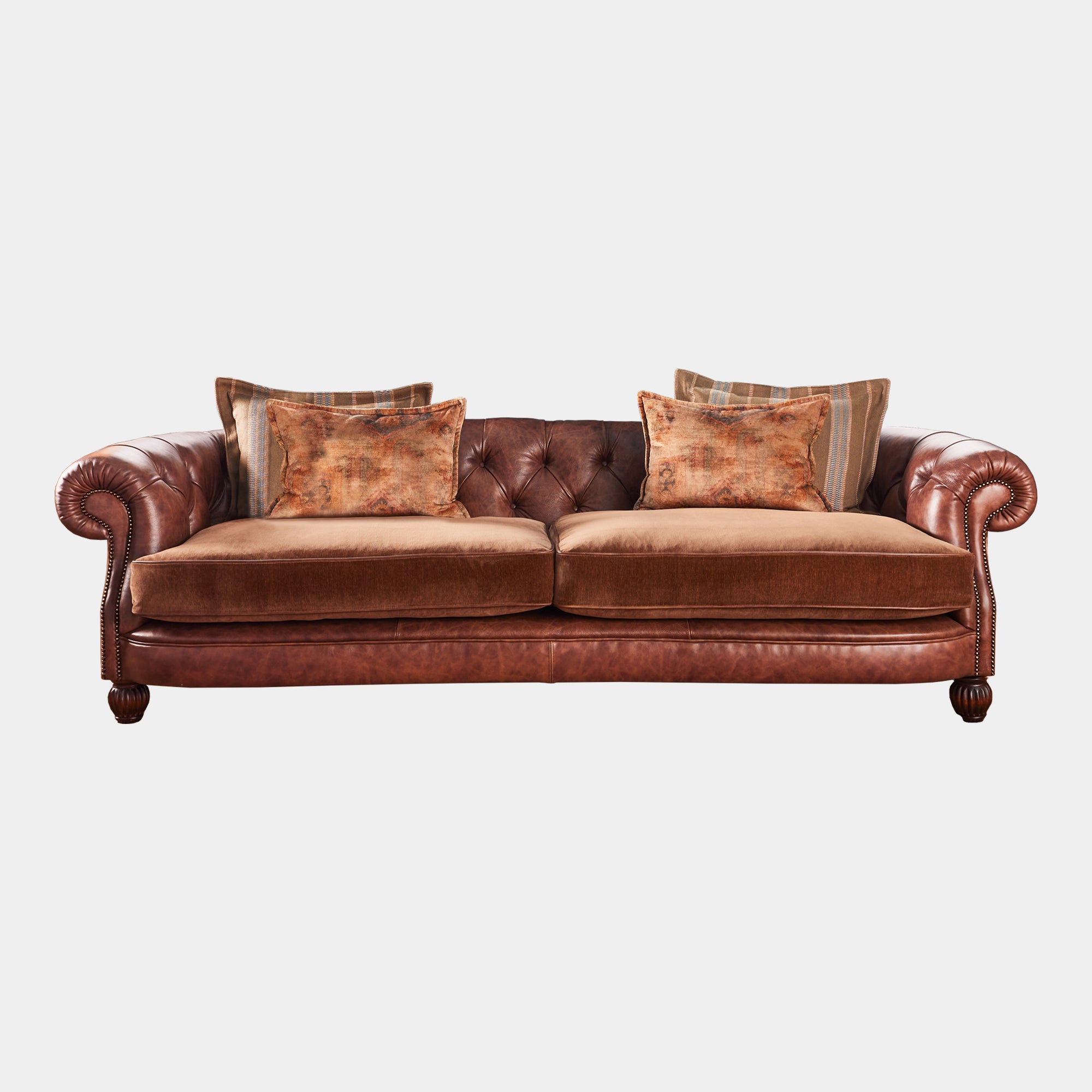 Tetrad Kensington - Grand Sofa In Fabric With Hide Mix