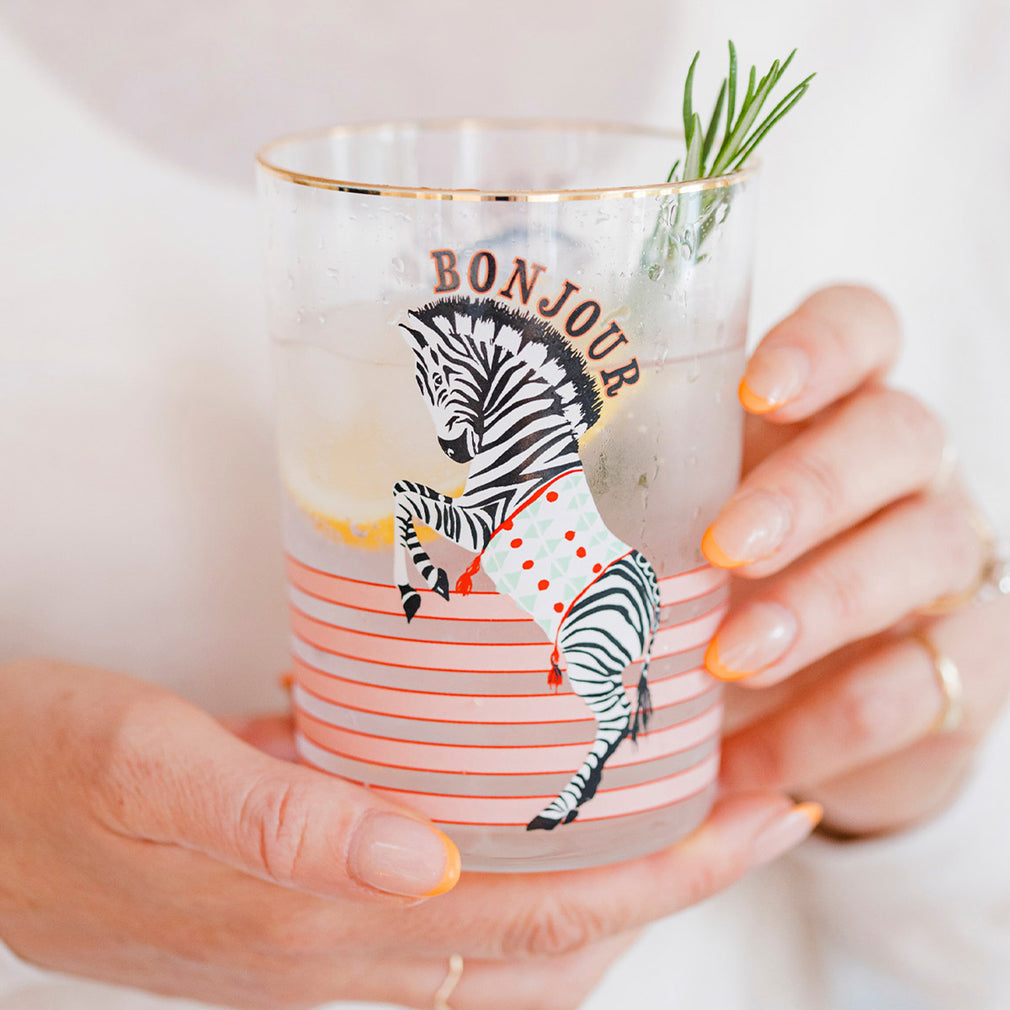 Yvonne Ellen - Hi Ball Glass Zebra