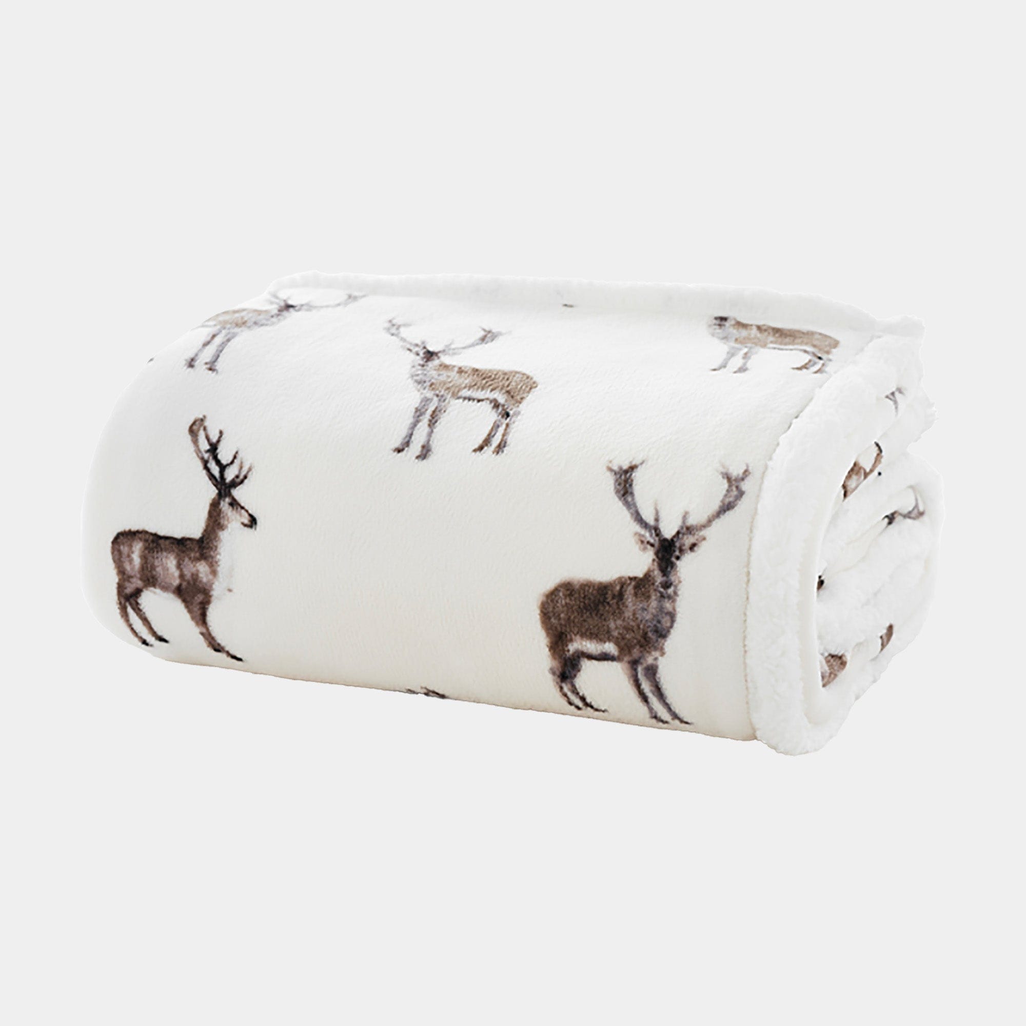 Winter Deer Fleece Throw 140x180cm