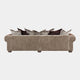 Lancaster - 4 Seat Split Pillow Back Sofa In Fabric & Full Aniline Leather Mix