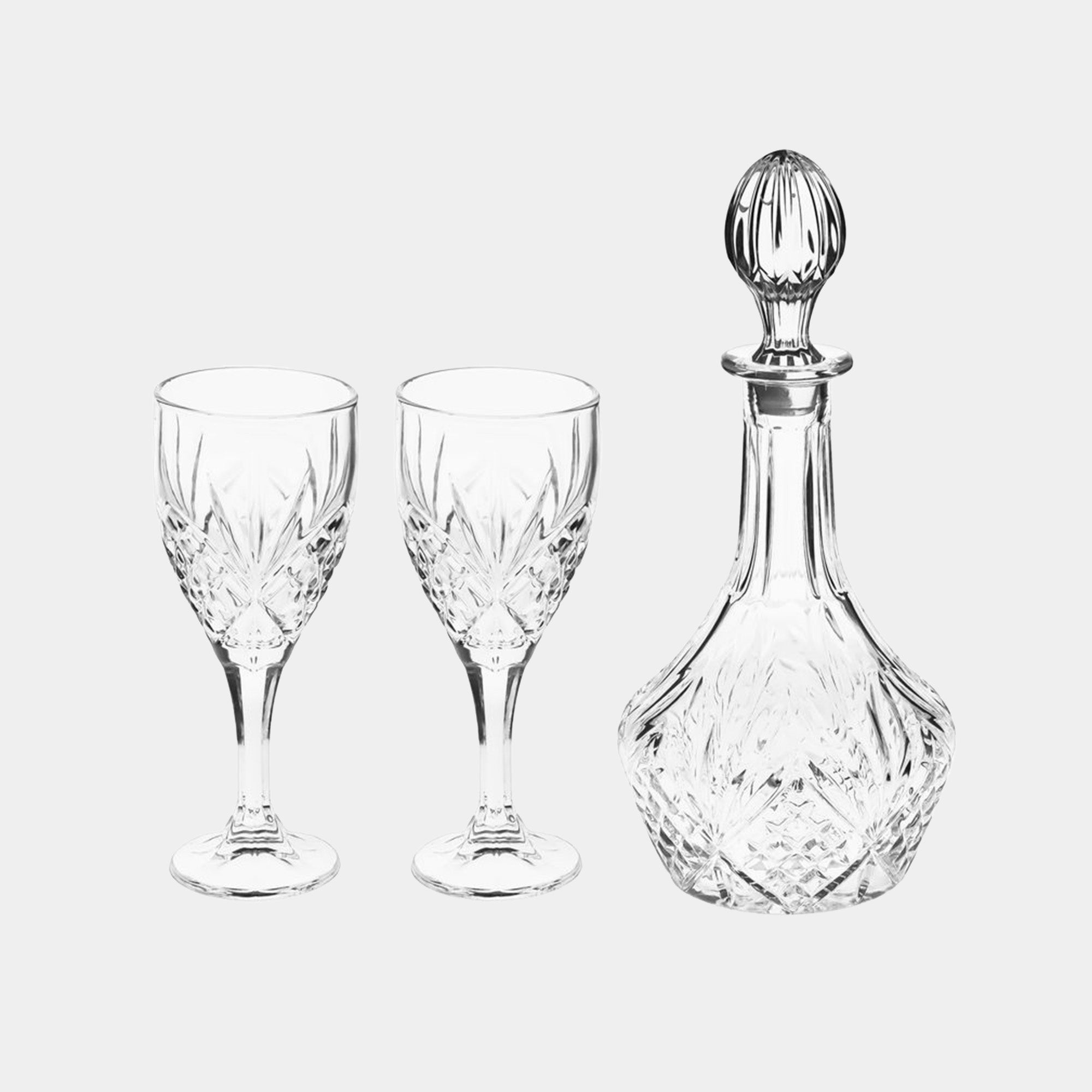 Tipperary Belvedere - Wine Decanter & 2 Wine Glasses