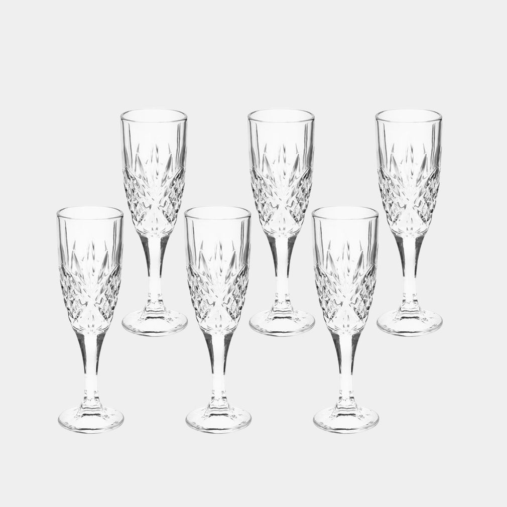 Tipperary Belvedere - Set of 6 Flute Glasses