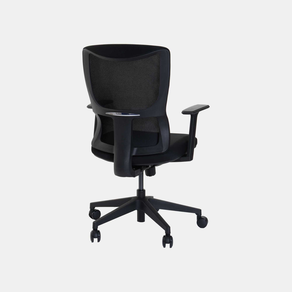 Darton - Mid Back Swivel Office Chair In Black Mesh Fabric