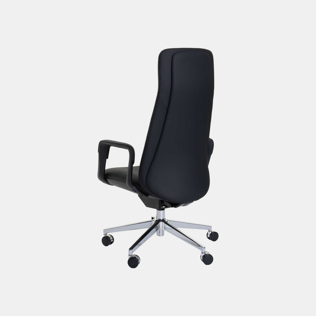 Bentley - High Back Swivel Office Chair In Black PU