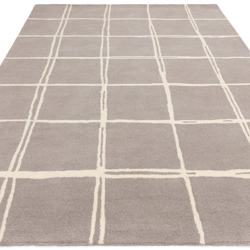 Rug Grid Grey 120cm x 170cm