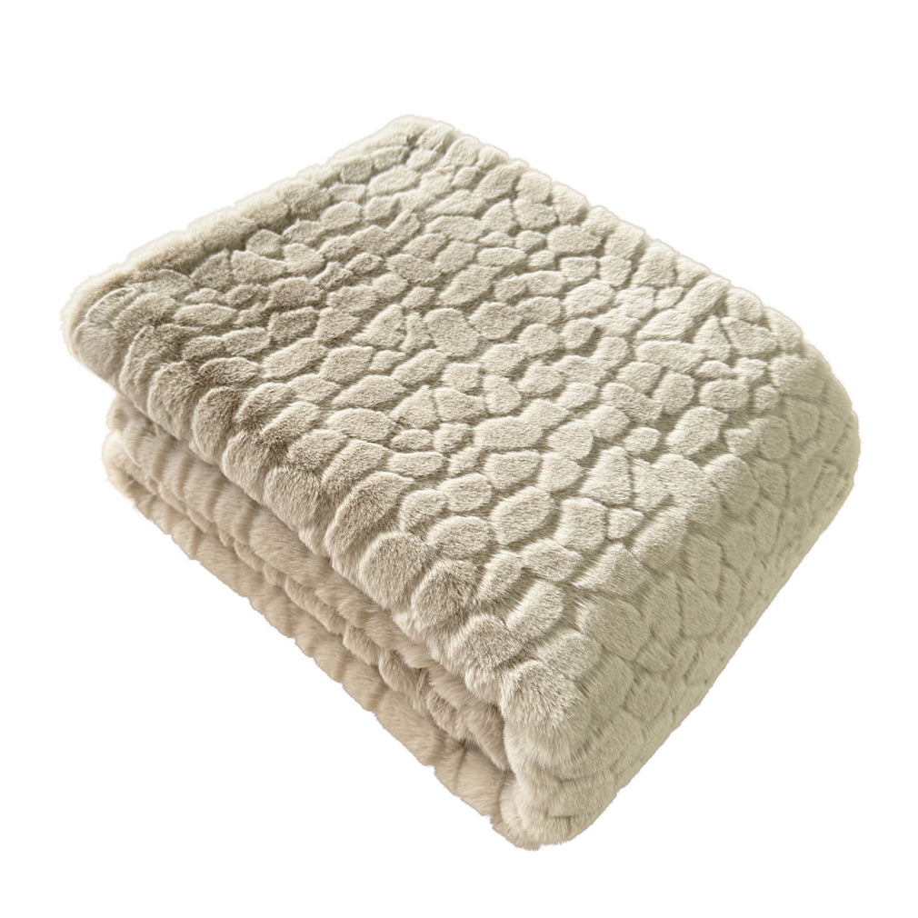 Comfort - Taupe Faux Fur Throw