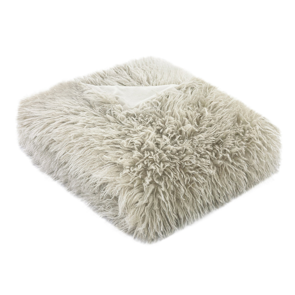 Sanctuary - Natural Faux Fur Throw