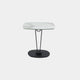 Atlantic - Lamp Table Carrara Effect Ceramic/Sandy Black Base