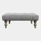 Coco - Deep Buttoned Square Footstool In Fabric