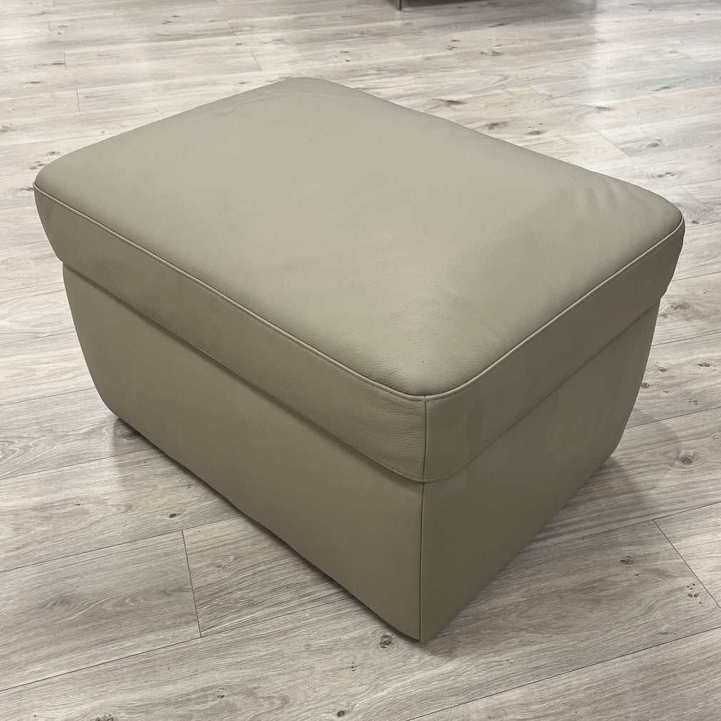 Varese Storage Footstool In Leather