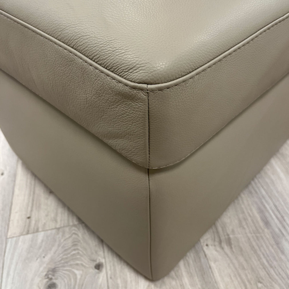 Varese Storage Footstool In Leather