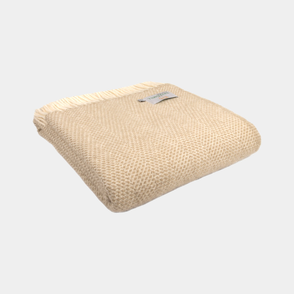 Tweedmill - Oatmeal Beehive Throw 150x183cm