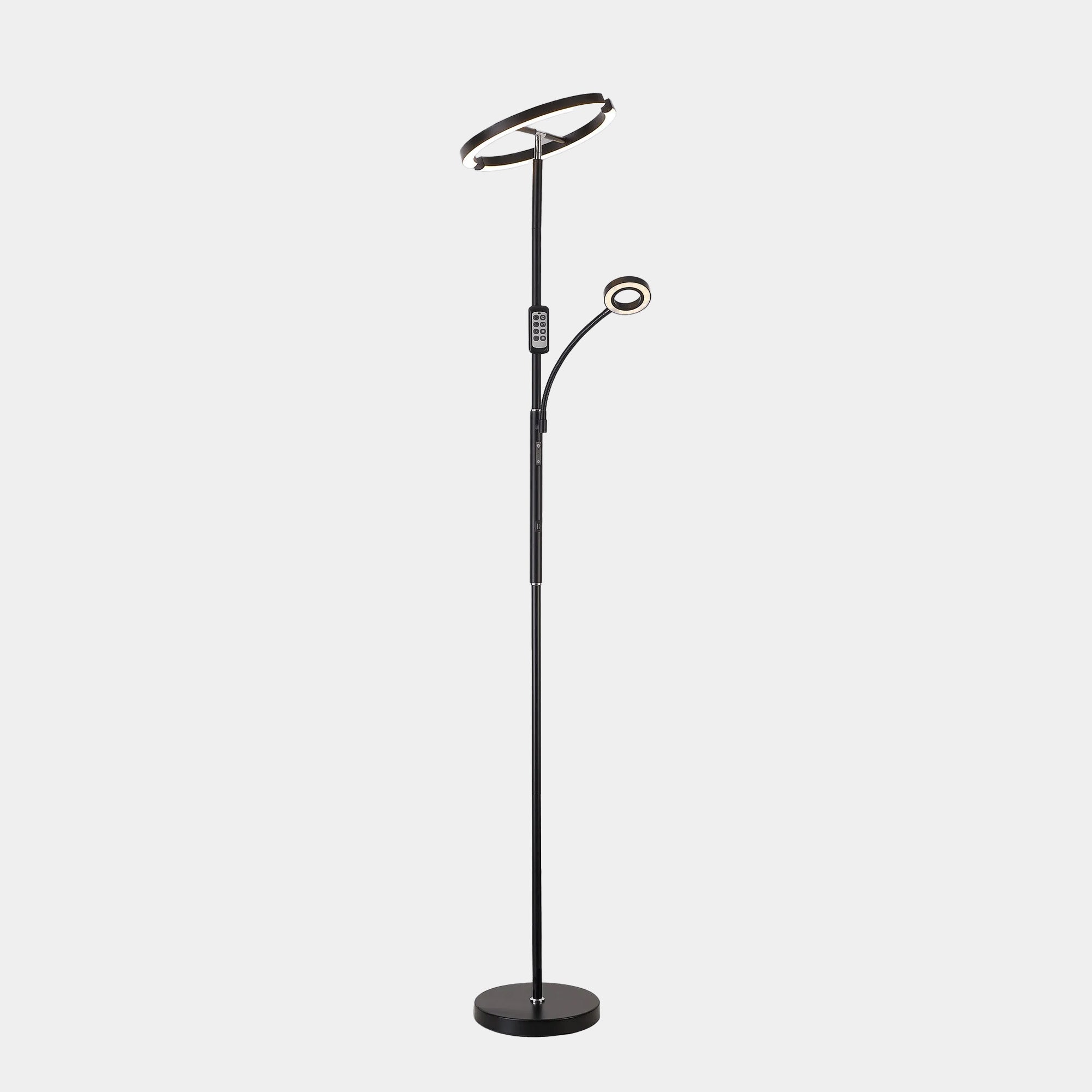 Nima - 2 Light Floor Lamp Black