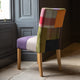 Houston - Patchwork Dining Chair With Natural Lacquer Leg