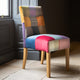 Houston - Patchwork Dining Chair With Natural Lacquer Leg