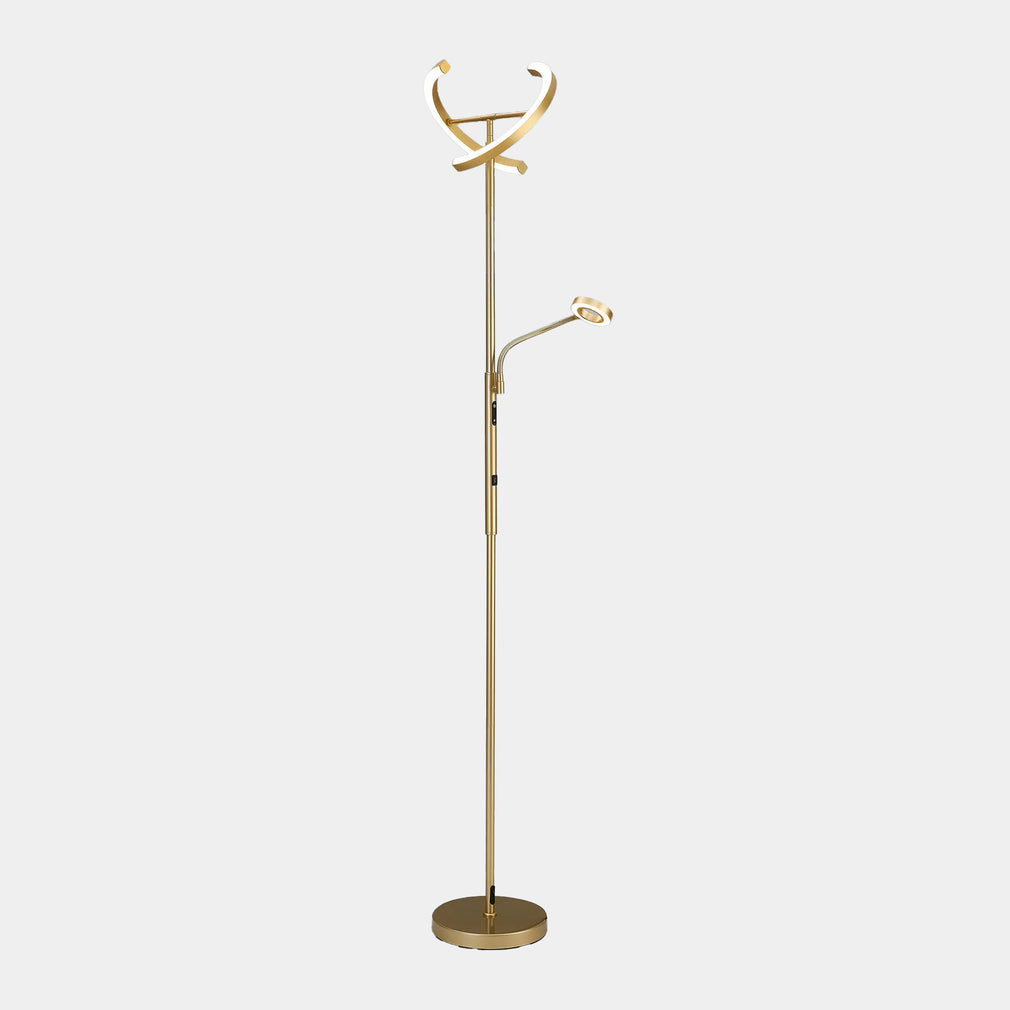 Nima - 2 Light Floor Lamp Gold