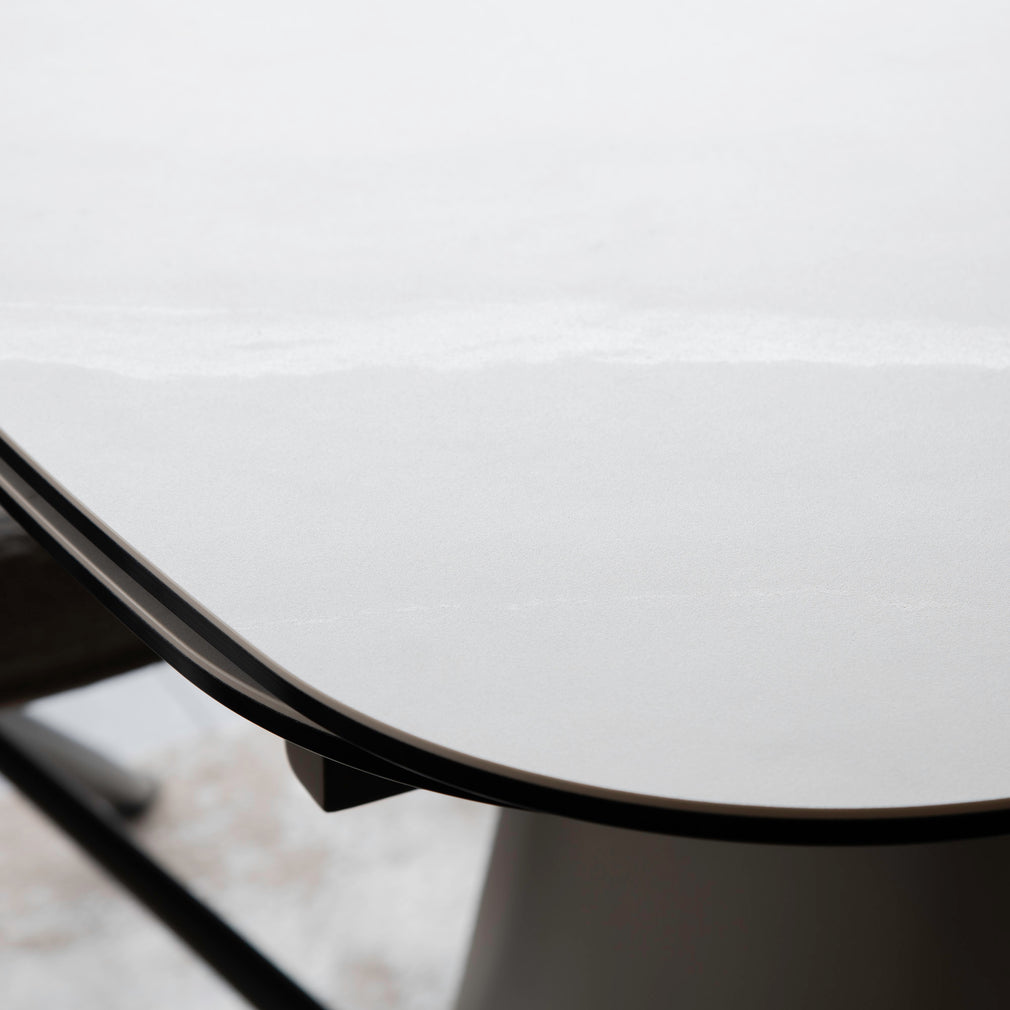 Tosca - 200cm Extending Dining Table With Soft Bone Ceramic Top