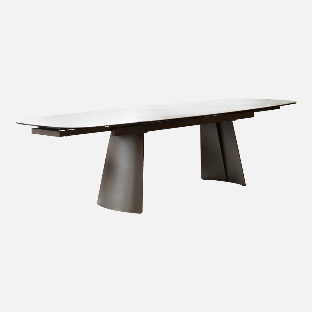 Tosca - 200cm Extending Dining Table With Soft Bone Ceramic Top