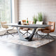 Figaro - 180cm Extending Dining Table With Black/Bronze Ceramic Top