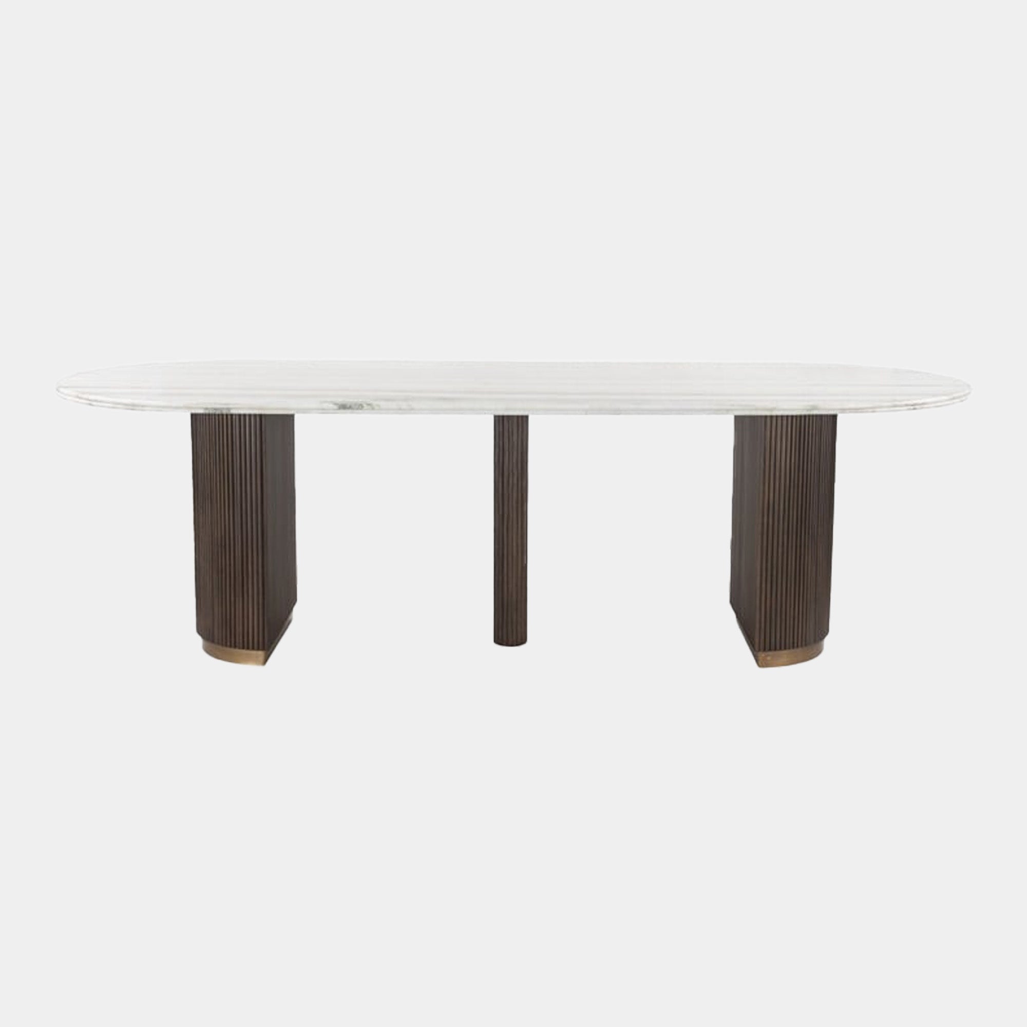 Seabrook - 250cm Dining Table With Marble Top (With Centre Support Leg)