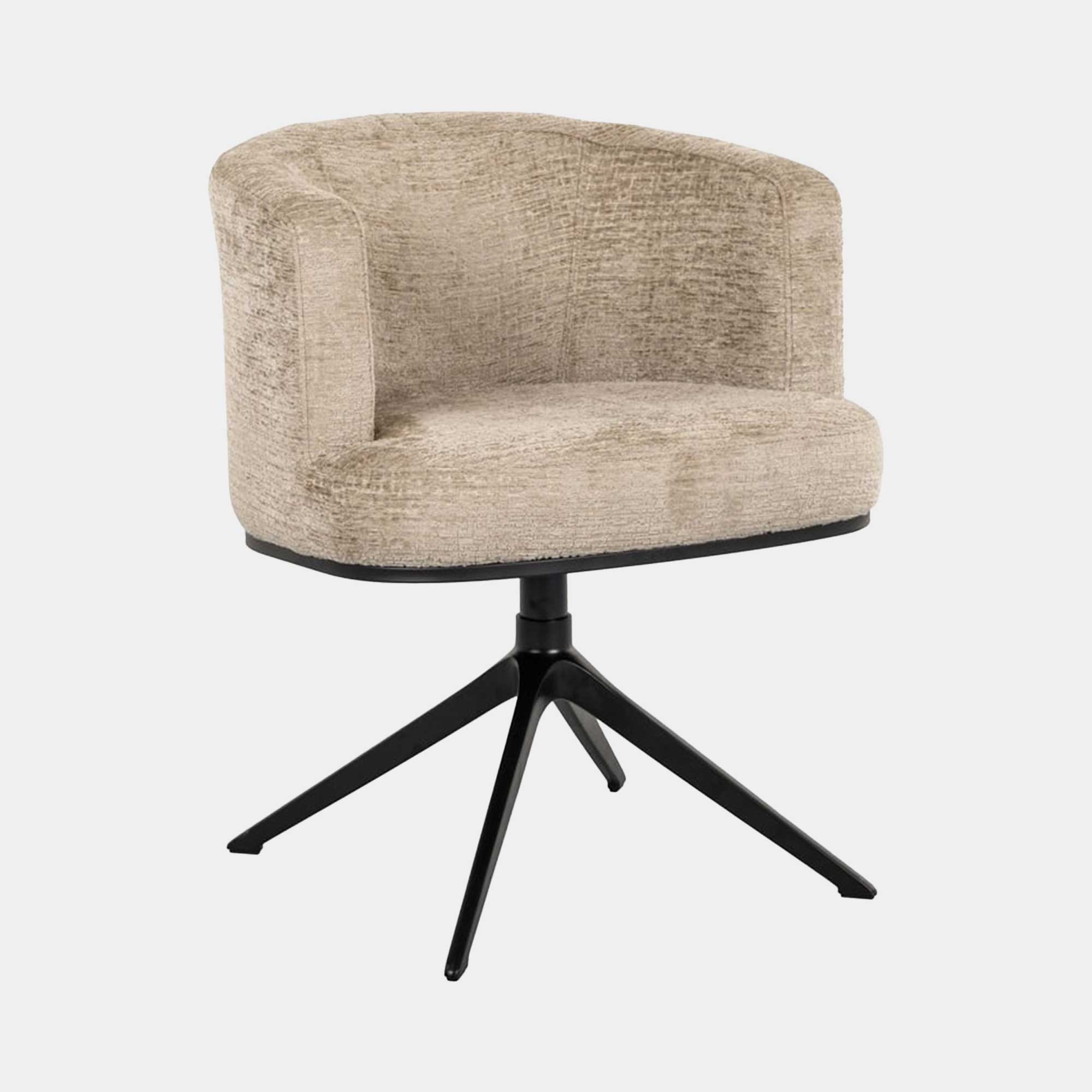 Portia - Swivel Dining Chair In Desert Fabric