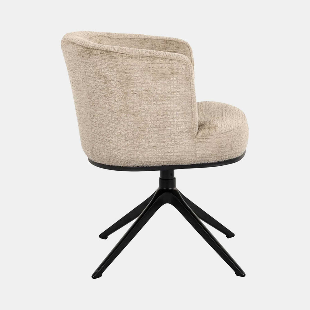 Portia - Swivel Dining Chair In Desert Fabric