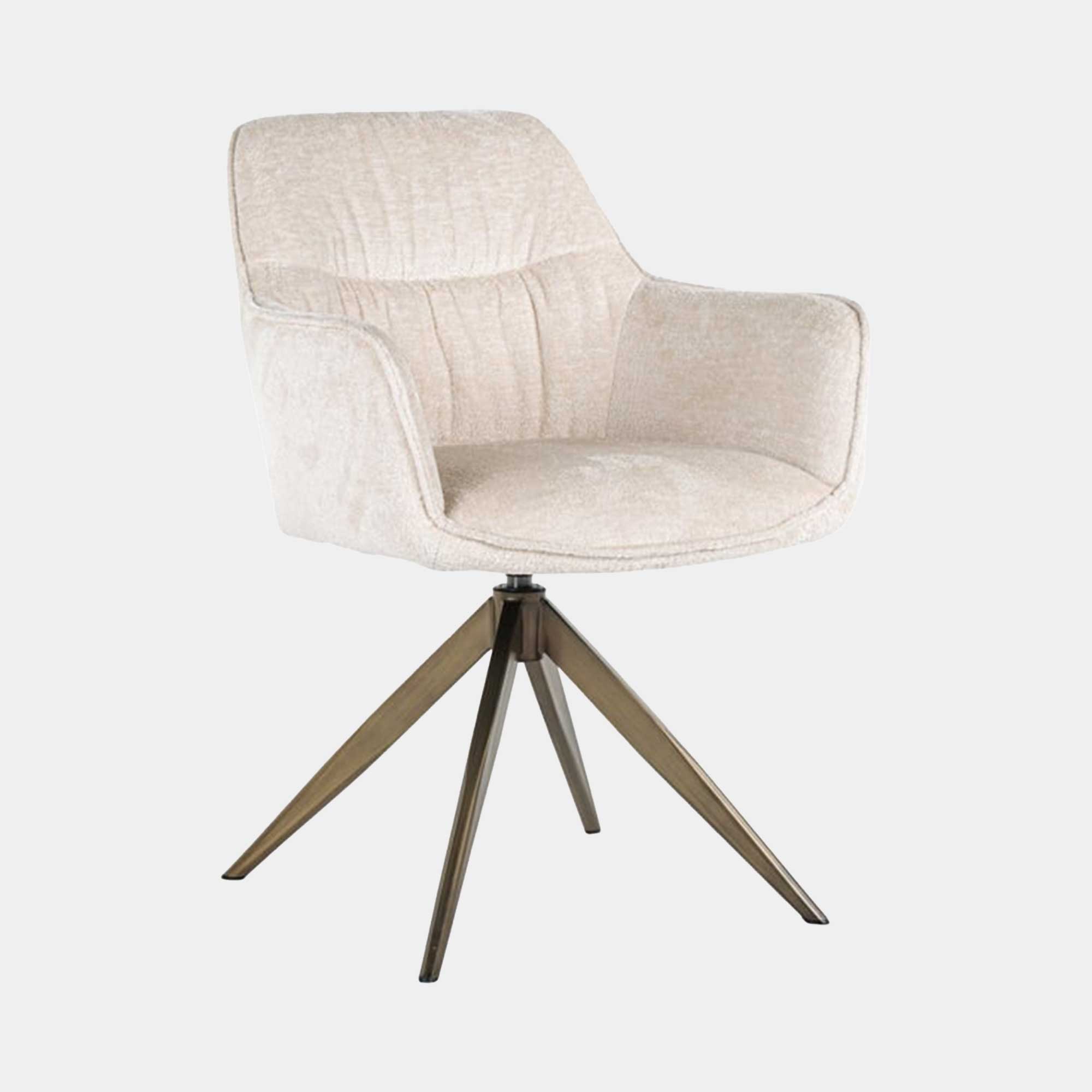 Mila - Dining Chair In White Chenille