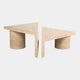 Franklin - Set of 2 Coffee Tables In Faux Travertine