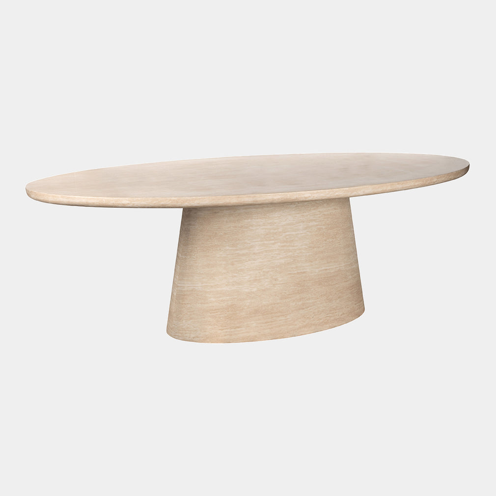 Franklin - 240cm Dining Table In Faux Travertine