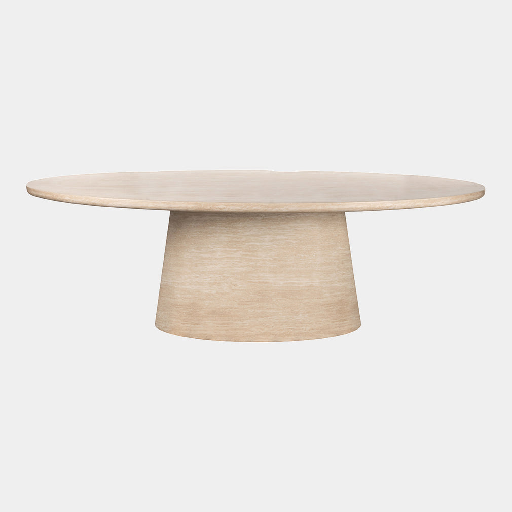 Franklin - 240cm Dining Table In Faux Travertine