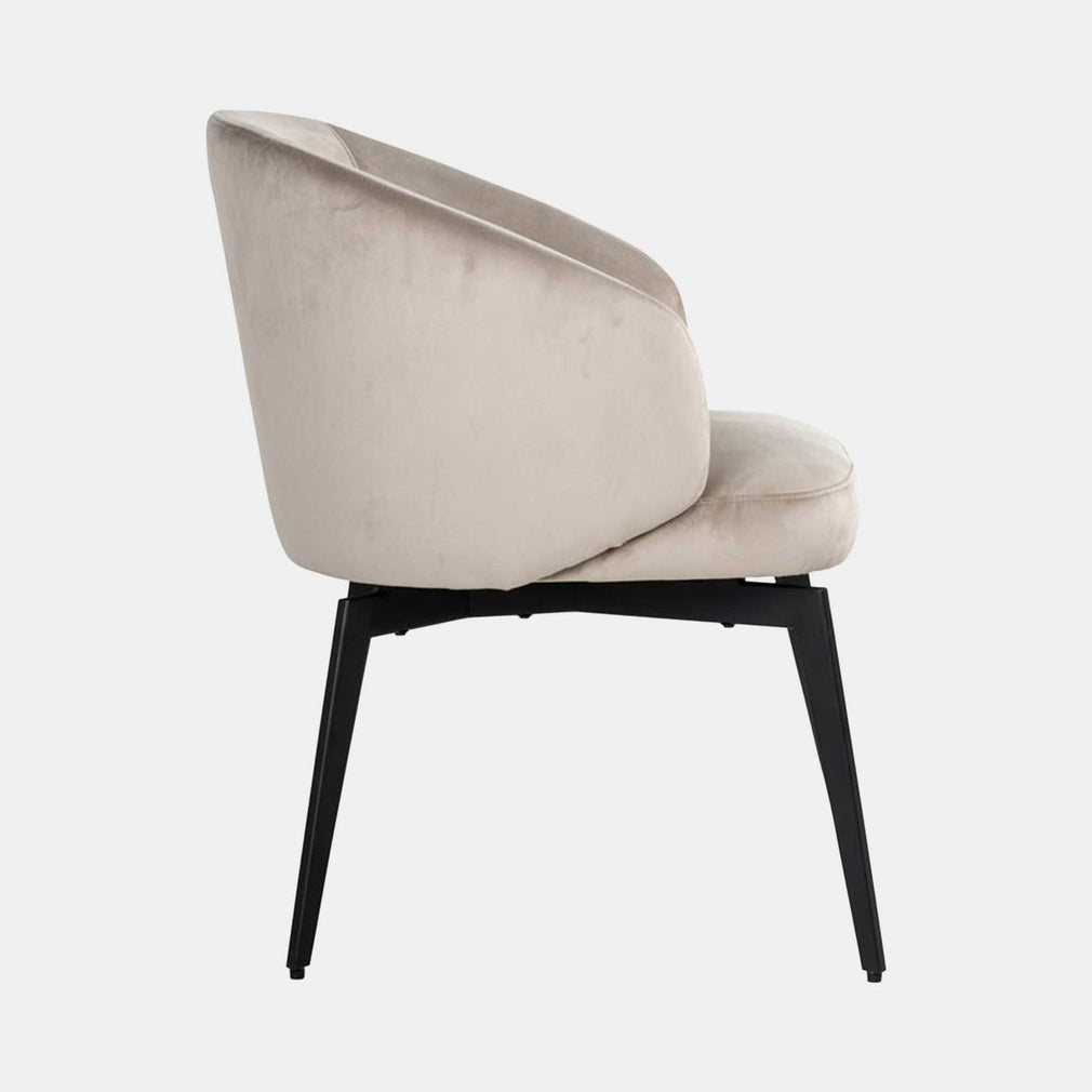 Elsie - Dining Chair In Khaki Velvet