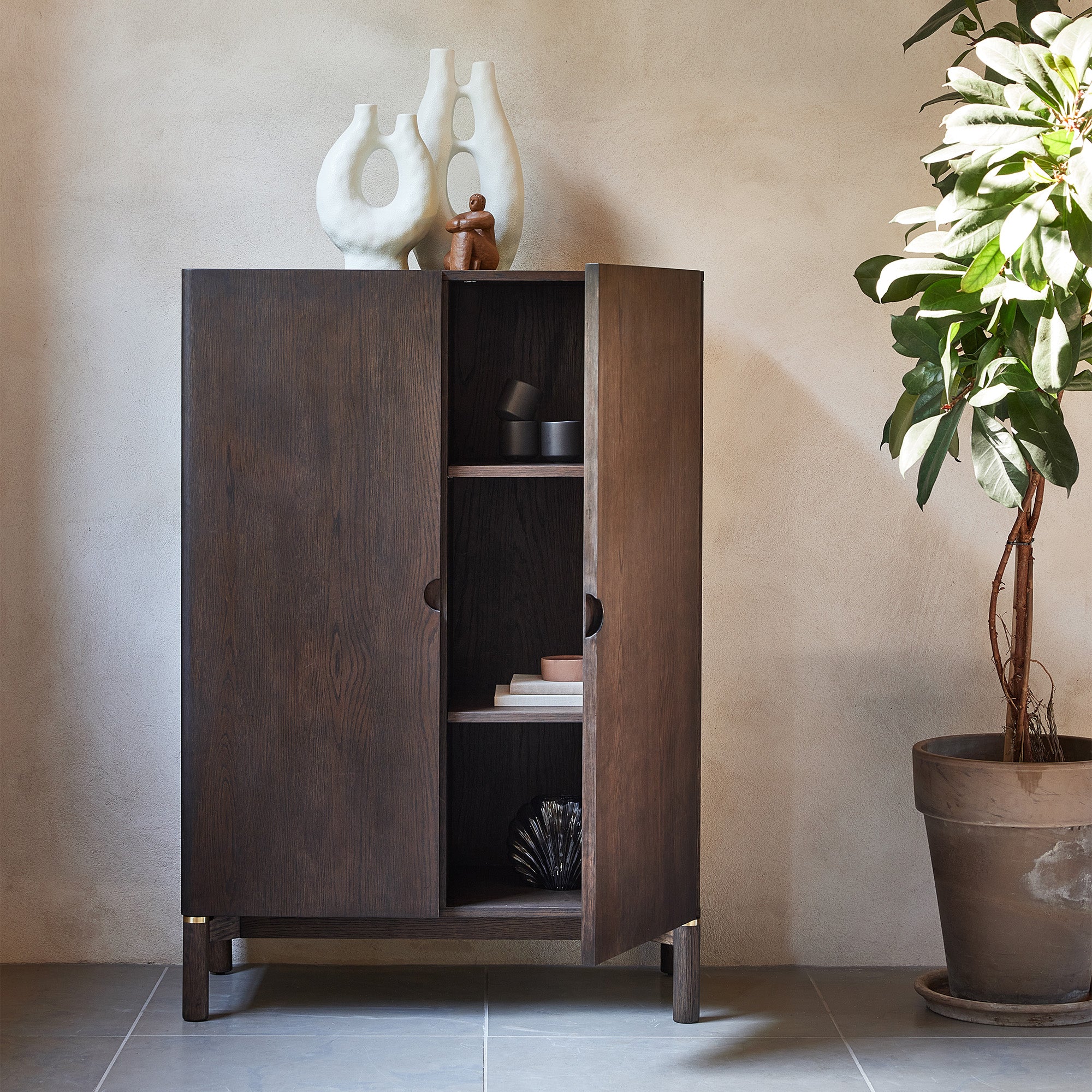 Genesis - Tall Cabinet In Espresso Oil Finish