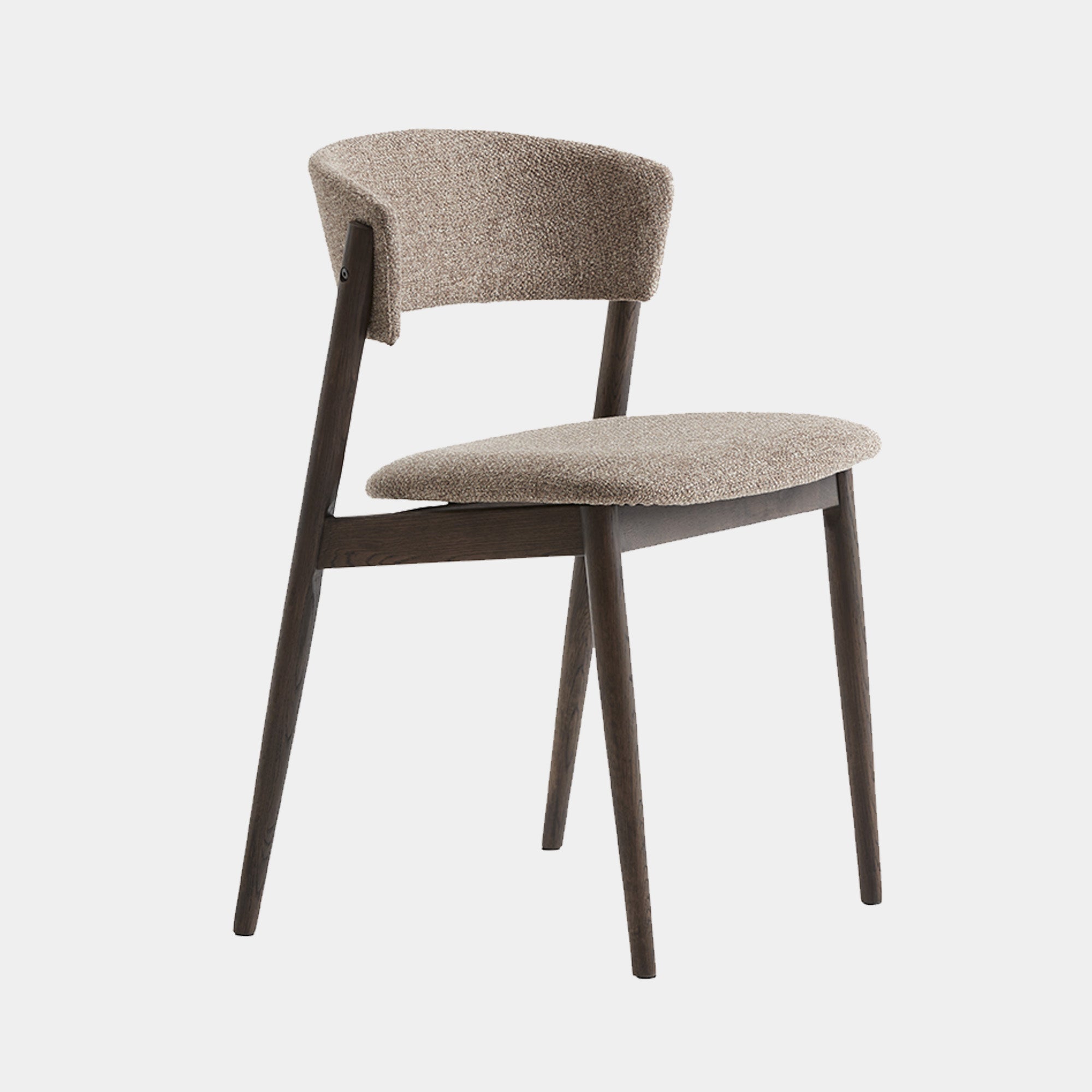 Genesis - Dining Chair In Latte Fabric & Espresso Oil Frame