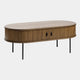 Eden - Oval Coffee Table 120 x 60cm In Smoked Oak Finish