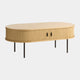 Eden - Oval Coffee Table 120 x 60cm In Natural Oak Finish