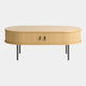 Eden - Oval Coffee Table 120 x 60cm In Natural Oak Finish