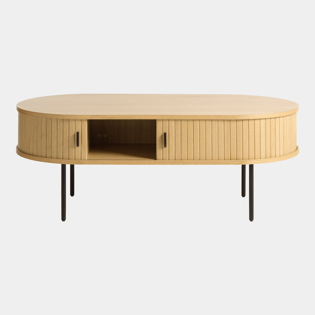 Eden - Oval Coffee Table 120 x 60cm In Natural Oak Finish