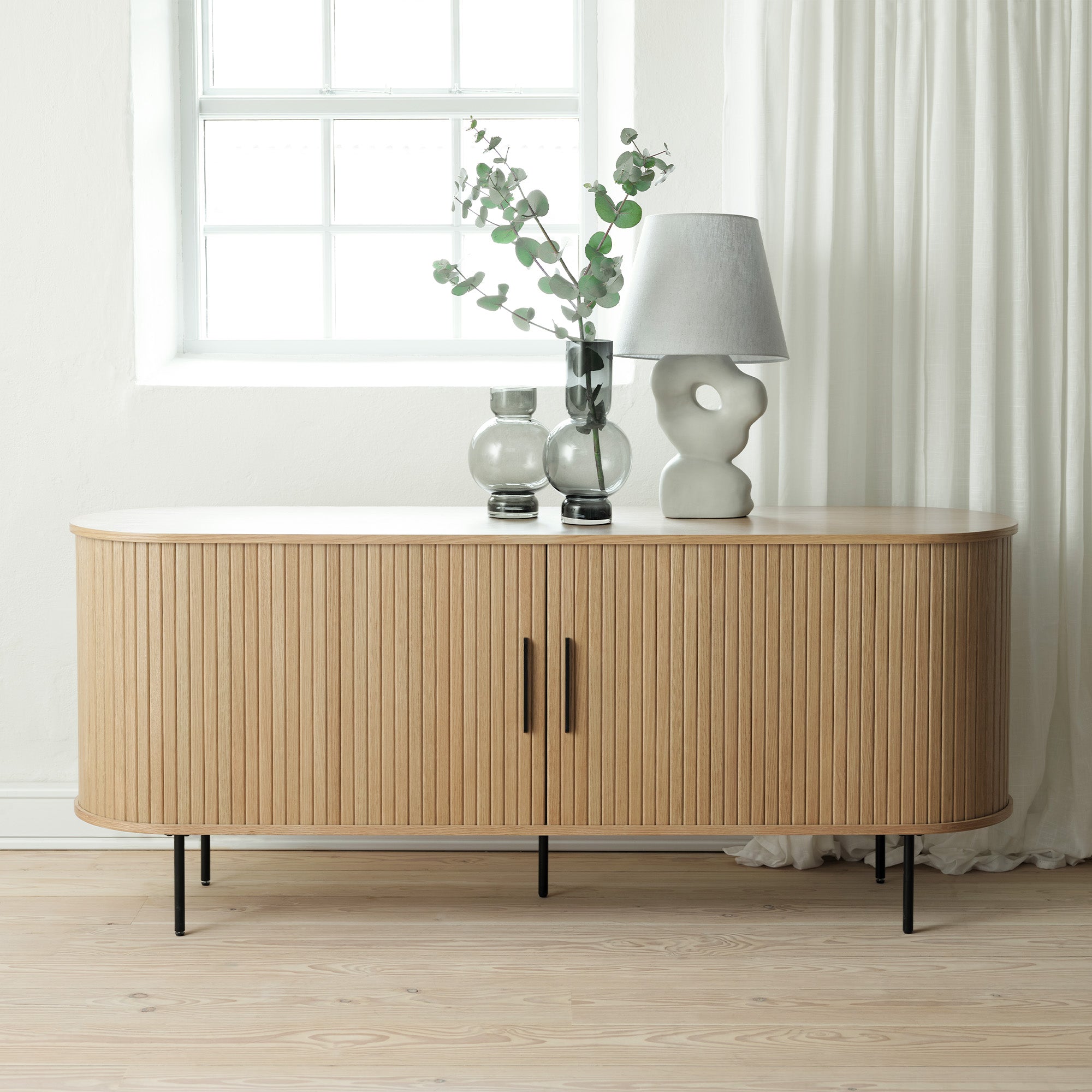 180cm Sideboard In Natural Oak Finish