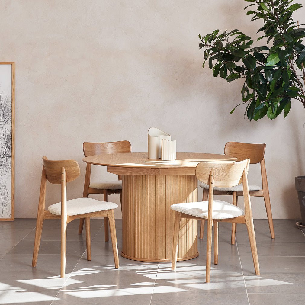 Eden - 180cm Oval Dining Table In Natural Oak Finish