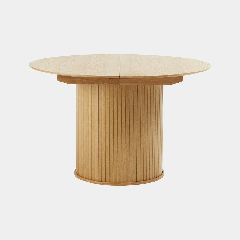 Eden - 120cm Round Extending Dining Table In Natural Oak Finish