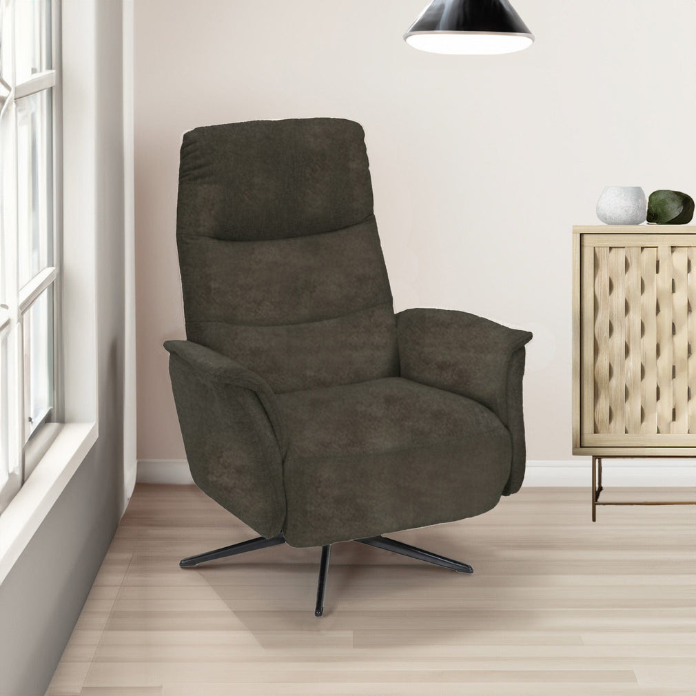 Oslo - Swivel Manual Recliner Chair In Fabric