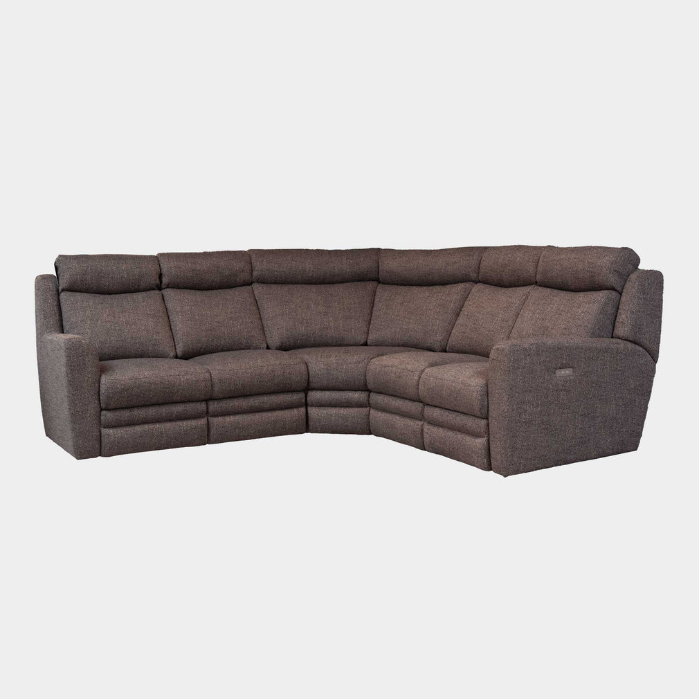 2-Corner-2 Group With RHF Power Recliner In Fabric Grade A