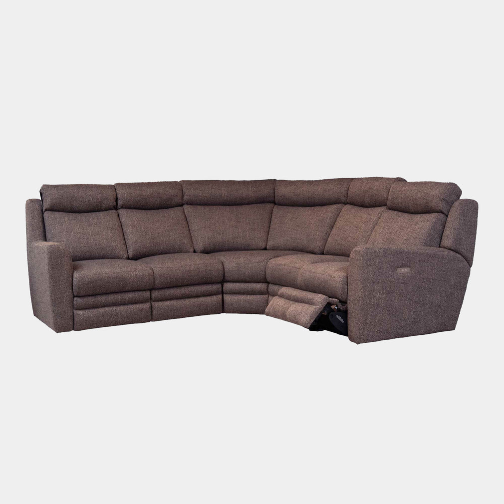 2-Corner-2 Group With RHF Power Recliner In Fabric Grade A